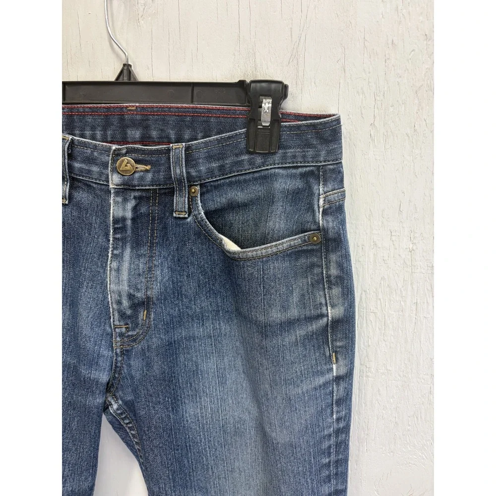 American Giant Mens Jeans Size 30 x 27 Blue Distressed Made in USA Denim